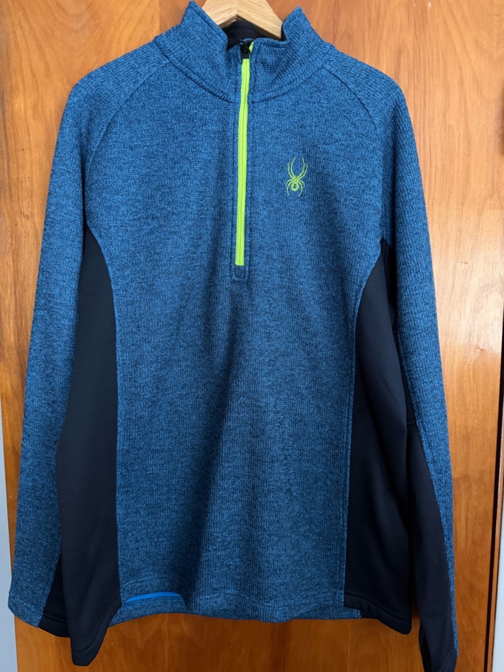 Spyder Pullover in Bright Blue with Black Trim